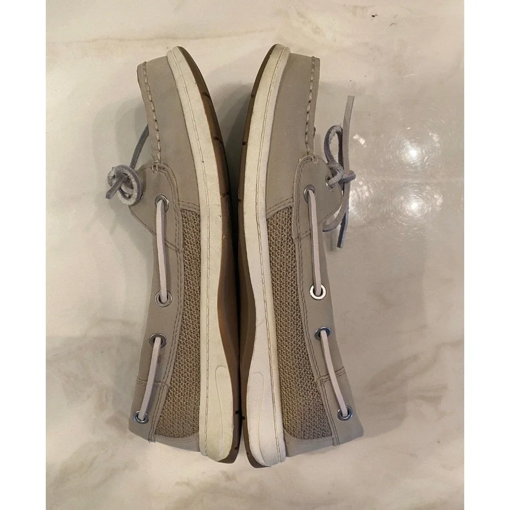 Croft & Barrow‎ Womens Beige Boat Shoes Size 8M Slipons w/ supportive Insoles